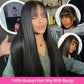 European And American Style Bangs Headgear Human Hair Wig Full Mechanism Headgear Fringe Wig