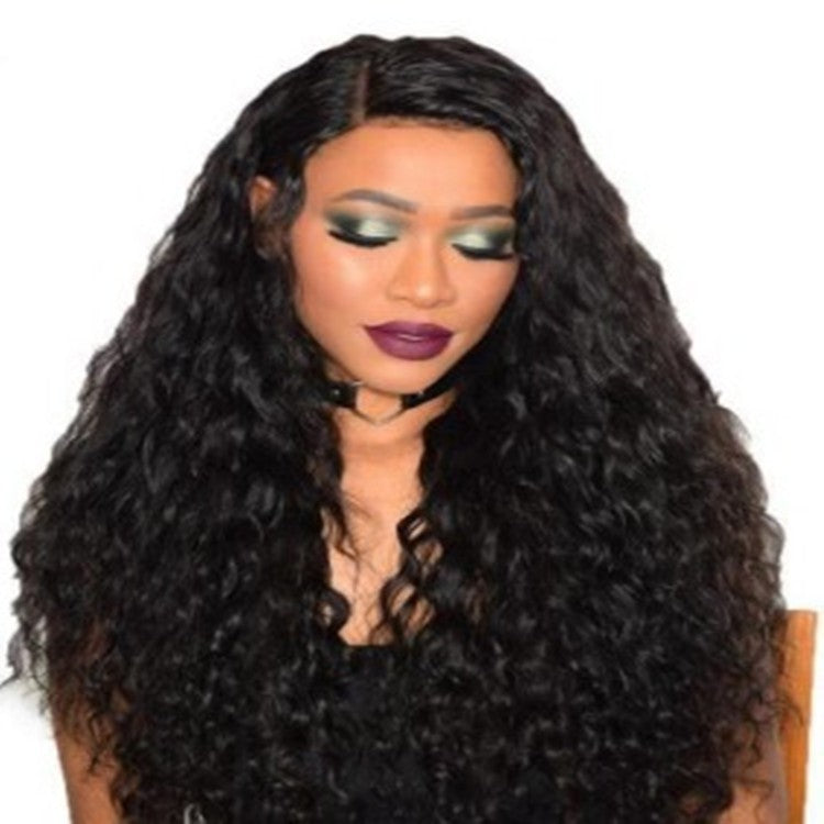 Wig Wine Red Corn Whisker Wig Black Small Curls