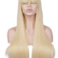 Wig female light pink long straight bangs wig high temperature silk wig fashion wig cross-border exclusive