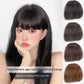 Natural Forehead Artificial Hair Straight Bangs Wig Set Seamless Invisible Wig Set