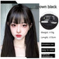 Natural Forehead Artificial Hair Straight Bangs Wig Set Seamless Invisible Wig Set