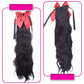 Red Bow Ponytail Wig Women''s Long Hair Ribbon Wig Ponytail