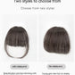 Natural Forehead Artificial Hair Straight Bangs Wig Set Seamless Invisible Wig Set