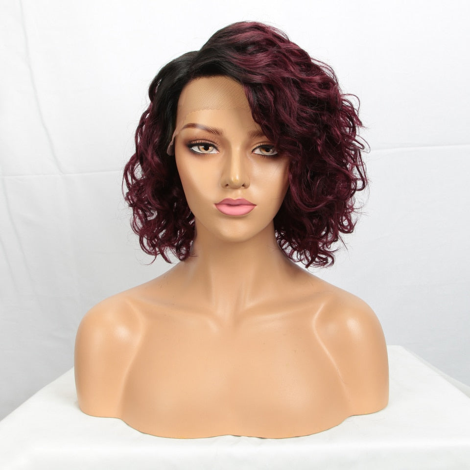 Brazilian Short Curly Bob Human Hair Wigs