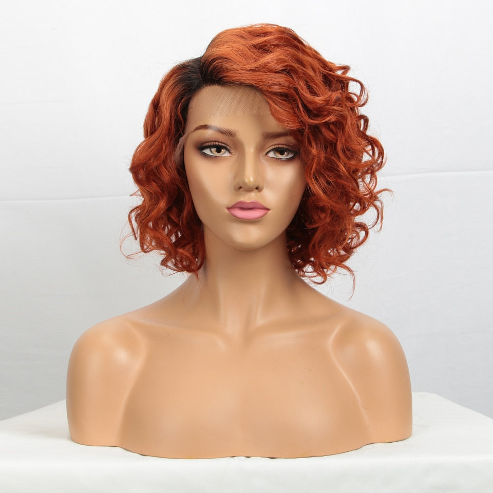 Brazilian Short Curly Bob Human Hair Wigs