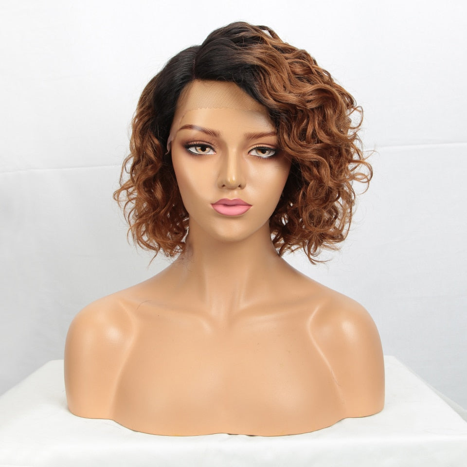 Brazilian Short Curly Bob Human Hair Wigs