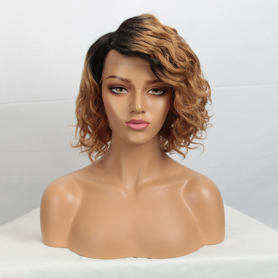 Brazilian Short Curly Bob Human Hair Wigs