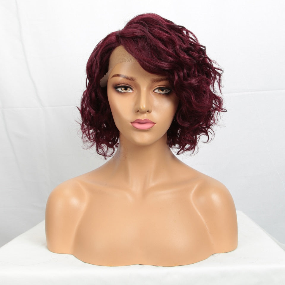 Brazilian Short Curly Bob Human Hair Wigs